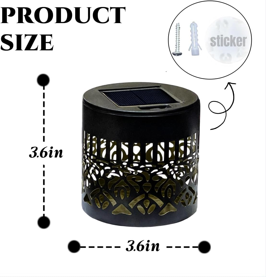 Solar-powered Outdoor Wall Light Projector