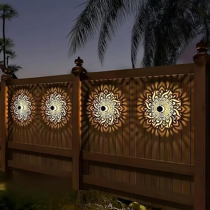 Solar-powered Outdoor Wall Light Projector
