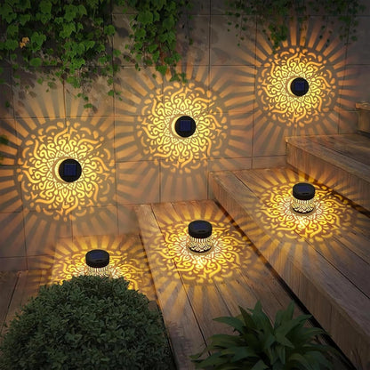 Solar-powered Outdoor Wall Light Projector